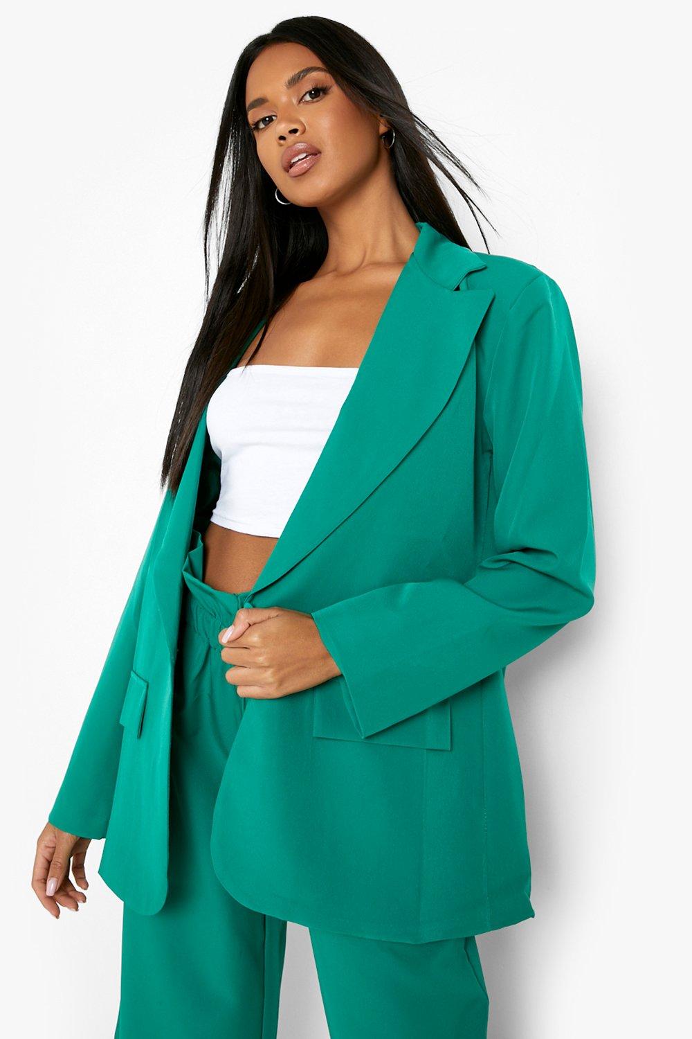 Boohoo on sale green blazer